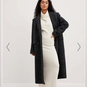 NWT NA-KD Double Breasted Wool Blend Coat